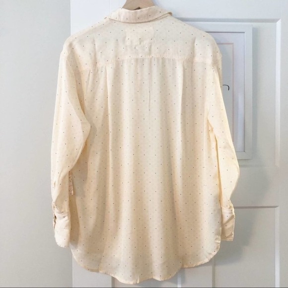 FREE PEOPLE All Smile Button Down Ivory Blouse We The Free Size Small NEW - Picture 4 of 12